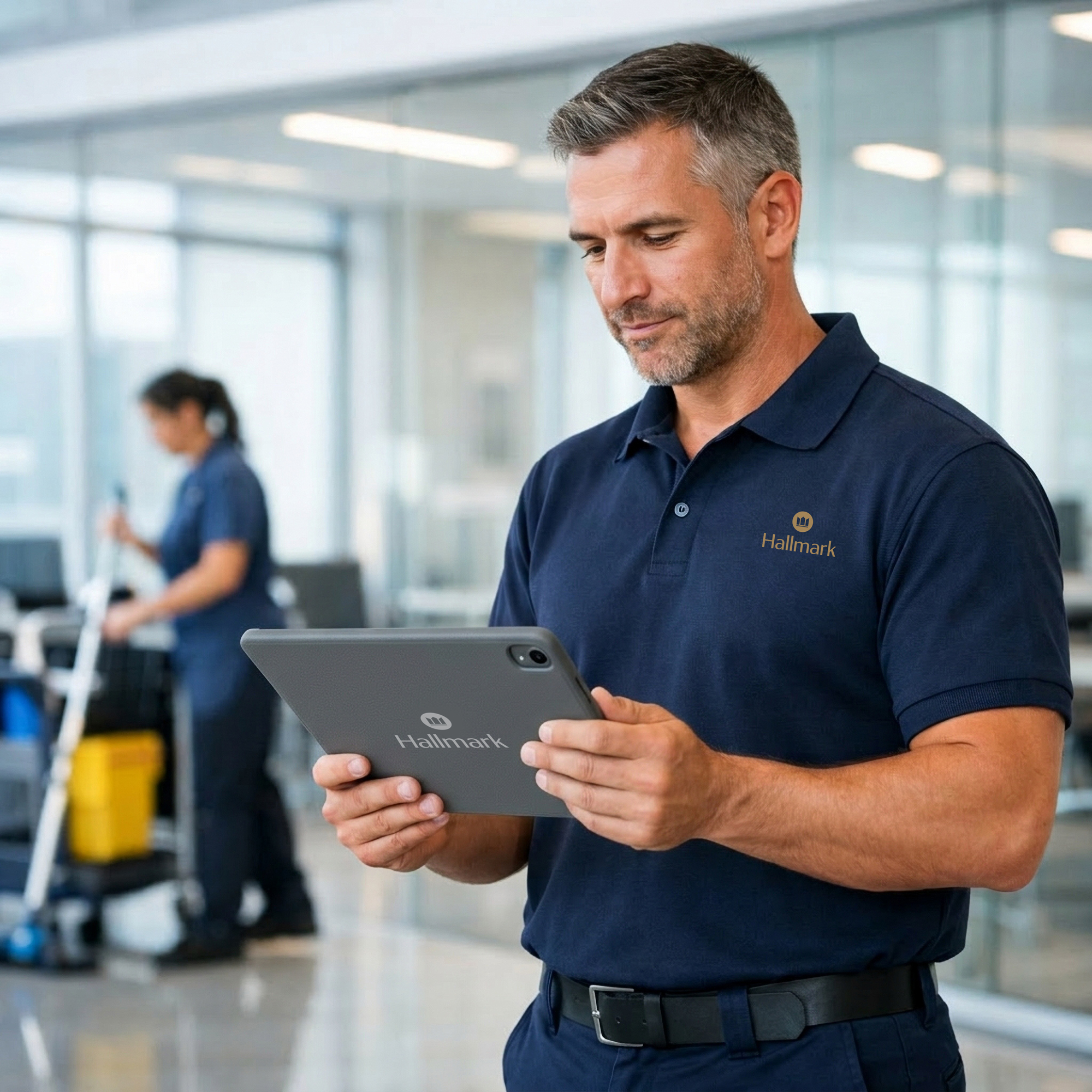 Hallmark tech stack on a tablet